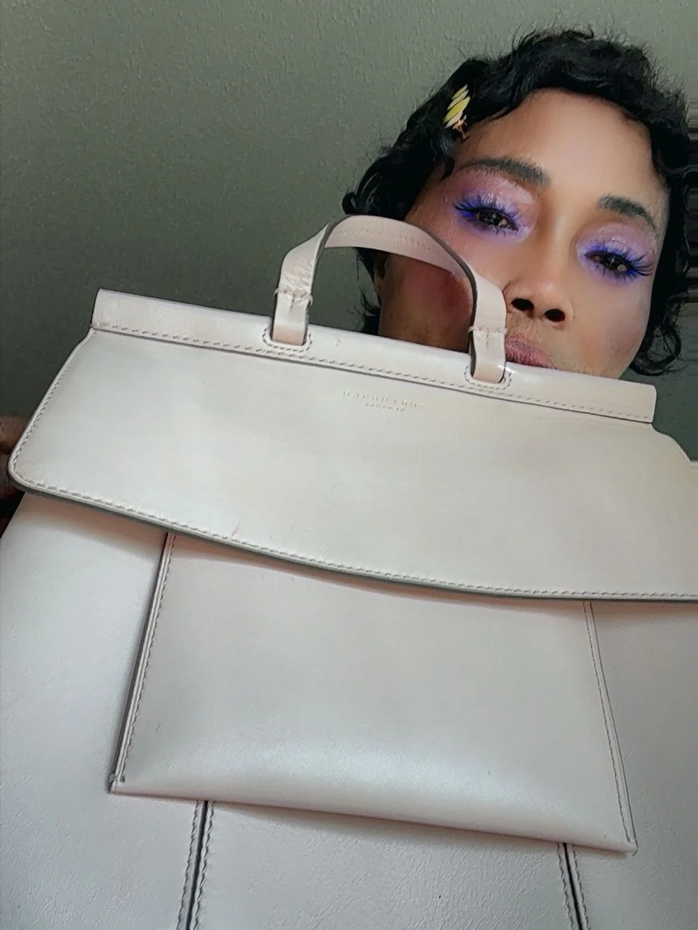 Tory Burch Pale Pink Structured Top-Handle Backpack